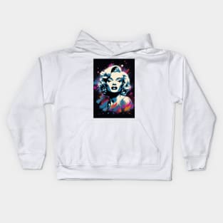 Marylin Monroe Portrait Colorful Artwork Kids Hoodie